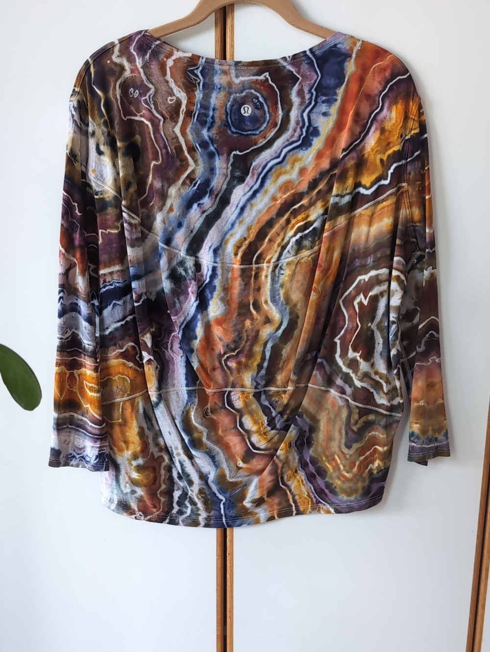 Lululemon Back in Action Long Sleeve Tie Dye Top S 4 6